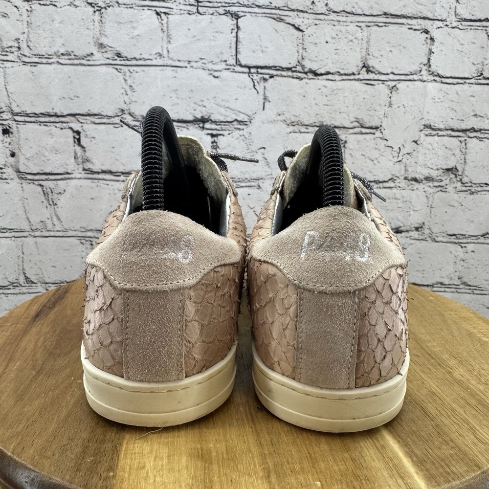 P448 John Pink Python Low Top Sneaker Made In Ita… - image 5
